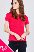 Classic Jersey Spandex Polo Top