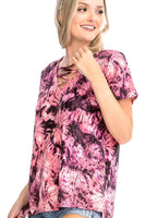 Tie Dye Print Short Sleeve Top