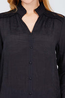 V-neck Button Down Woven Top