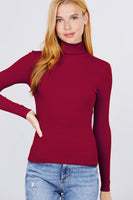 Turtle Neck Viscose Rib Sweater