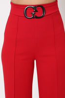 Double Reverse G Buckle Detail Pants