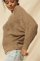 A Ribbed Knit Sweater