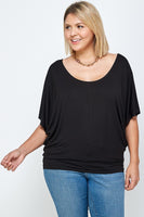 Solid Knit Top, With A Flowy Silhouette