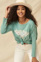 A Mineral Washed Knit Top