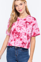 Tie-dye Cotton Jersey Crop Top