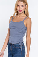 Side Ruched Cami Knit Top