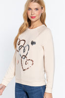 Sequins French Terry Pullover Top