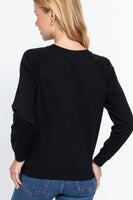 Sequins French Terry Pullover Top