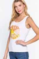 Screen Print Knit Tank Top