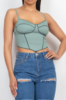 Bustier Sleeveless Ribbed Top