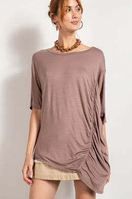 Loose Fit And Ruched Detailing Top