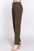 Straight Fit Twill Long Pants