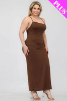 Elegant Plus Size Crisscross Back Maxi Dress