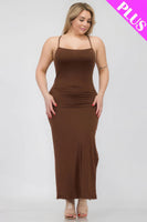 Elegant Plus Size Crisscross Back Maxi Dress