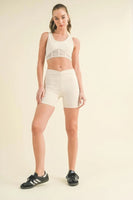 Ruched Waist Biker Shorts