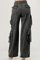 Belted Denim Cargo Jean