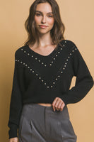 Pearl details sweater