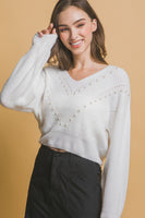 Pearl details sweater