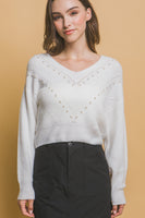 Pearl details sweater